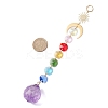 Glass Teardrop Window Hanging Suncatchers HJEW-JM04516-3