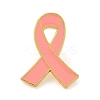 Breast Cancer Awareness Pink Ribbon Enamel Pin LS-JEWB-C014-01G-2