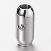 Tarnish Resistant Tube 304 Stainless Steel Magnetic Clasps with Glue-in Ends LS-STAS-I045-16-1