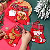 12Pcs 4 Styles Cloth Christmas Stocking Gift Bag Pendant Decoration FIND-SP0020-60C-3