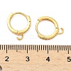 Brass Micro Pave Clear Cubic Zirconia Hoop Earring Findings KK-H532-14A-G-3