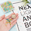 5 Bags Transparent Frosted Glass Beads GLAA-HY0001-36B-3