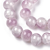 Crackle Baking Paint Imitation Jade Glass Beads Strands LS-DGLA-T003-6mm-04-2