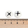 White and Black Flat Round Cartoon Resin Cabochons LS-CRES-Q009-01I-2