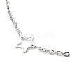 Tarnish Resistant 304 Stainless Steel Cable Chain Anklets AJEW-H104-06P-3