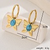 201 Stainless Steel Butterfly Hoop Earrings RW8851-5