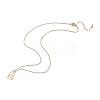Arch Brass Pendant Necklaces LS-NJEW-H051-05G-4