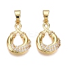 Brass Pendants with Cubic Zirconia KK-D536-13G-1