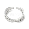 Brass Micro Pave Cubic Zirconia Open Cuff Ring LS-RJEW-A040-06P-2