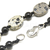Natural Dalmatian Jasper Beaded Necklaces NJEW-S401-26-2