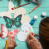 DIY Blank Heart & Butterfly Wood Pendant Decoration Making Kit DIY-NB0010-97-5