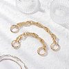 2Pcs 2 Sizes Aluminium Textured Rope Chain Bag Extension Chains FIND-JF00162-1