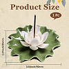 Lotus Leaf & Lotus Flower Porcelain Incense Burners DJEW-CN0001-38A-2
