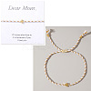 Mother's Day Adjustable Brass Bead Braided Bead Bracelets YE2550-14-1