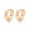 Rack Plating Brass Clear Cubic Zirconia Hoop Earrings EJEW-S241-20G-1