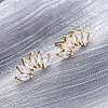 Horse Eye Sparkling Cubic Zirconia Stud Earrings for Her ZIRC-C025-25G-4