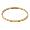304 Stainless Steel Rhinestone Hinged Bangles for Women BJEW-D408-16G-2