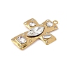 304 Stainless Steel Cubic Zirconia Pendants STAS-Z182-07G-02-2