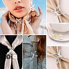 18Pcs 9 Styles Alloy Scarf Ring Buckle for Women Lady Girls AJEW-CJ0001-36-7