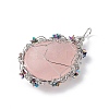 Natural Rose Quartz Big Pendants G-L524-09P-01-4