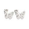Non-Tarnish Butterfly 304 Stainless Steel Ear Studs EJEW-L290-031P-1
