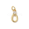 Brass Pave Clear Cubic Zirconia Charms KK-A273-01G-O-1