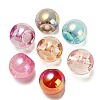 UV Plating Rainbow Iridescent Acrylic Beads X-OACR-G012-06-1