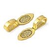 Tibetan Style Alloy Glue-on Flat Pad Bails GLF10728Y-2