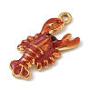 Ocean Series 304 Stainless Steel Enamel Pendants LS-STAS-K308-02A-G-2