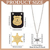 2Pcs 2 Colors PU Leather & Alloy Police Badge with Chain and Belt Blip AJEW-MA0001-24-2