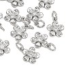 SHEGRACE Valentine's Day Brass Clear Cubic Zirconia Charms XGRQ3P737-577P-1