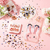 60G 6 Styles Electroplated Opaque Flat Back Resin Cabochons RESI-TA0003-38-6