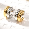 304 Stainless Steel Two Tone Stud Earrings EJEW-F355-05GP-05-1