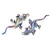 Rainbow Color Alloy Big Pendant Rhinestone Settings PALLOY-N163-169-NR-4