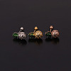 Pineapple Brass Micro Pave Cubic Zirconia Cartilage Earrings for Women WG9FBC0-04-1