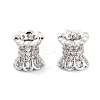 Brass Micro Pave Clear Cubic Zirconia Beads KK-P271-39B-03-1
