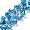 Electroplate Glass Beads Strands EGLA-D030-17D-1