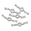 SHEGRACE Flower Brass Micro Pave Clear Cubic Zirconia Fold Over Clasps XGRQ58127-783P-1-1