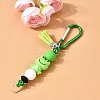 Silicone & Faux Suede Tassel Pendant Decoration HJEW-YW00100-05-1