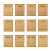 120Pcs 12 Styles 12 Constellation Theme Cardboard Jewelry Display Cards AJEW-FW0001-02-2
