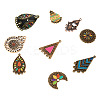 20Pcs 10 Style Tibetan Style Alloy Enamel Chandelier Components Links FIND-TA0001-83-3