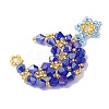 Imitation Austrian Crystal 5301 Glass & TOHO Round Seed Beaded Pendant PALLOY-MZ00179-02-3
