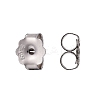Rhodium Plated 925 Sterling Silver Friction Ear Nuts STER-L063-09P-2