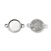 Tibetan Style Alloy Cabochon Connector Settings X-TIBE-M022-10AS-2