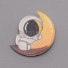 Astronaut with Crescent Moon Brooch Pin JEWB-SZC0001-22-1