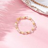 Natural Rutilated Quartz Beaded Stretch Rings RJEW-JR00867-05-1