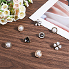 8Pcs 8 Styles Alloy & Glass & ABS Plastic Imitation Pearl Shoe Buckle Clips AJEW-CP0006-84-3