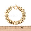 304 Stainless Steel Oval Link Chain Bracelets BJEW-G759-03G-3