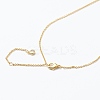 Brass Micro Pave Clear Cubic Zirconia Pendant Necklaces NJEW-J059-01M-4