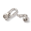 Rectangle Rack Plating Brass Fold Over Clasps KK-A225-01A-P-2